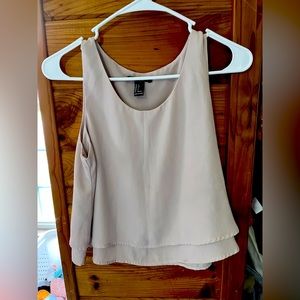 Cream/blush blouse tank
